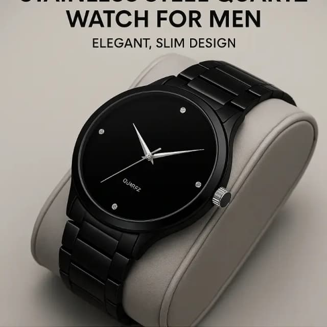 Obsidian Noir Classic Quartz Watch