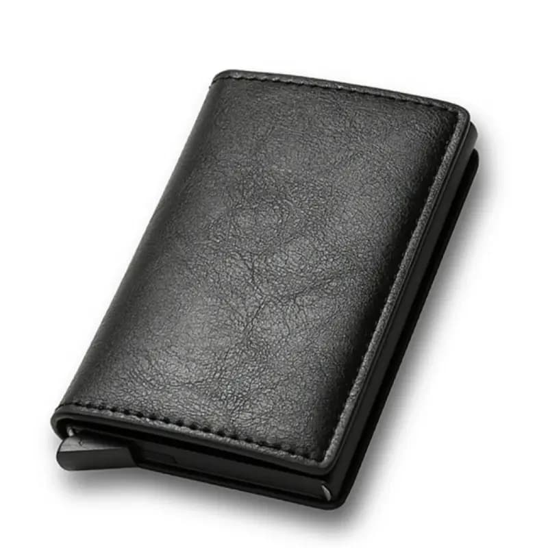 Premium Leather Pop-Up Wallet & Card Holder for Men  RFID Protected