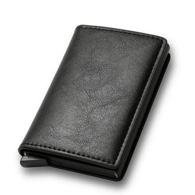 Premium Leather Pop-Up Wallet & Card Holder for Men  RFID Protected