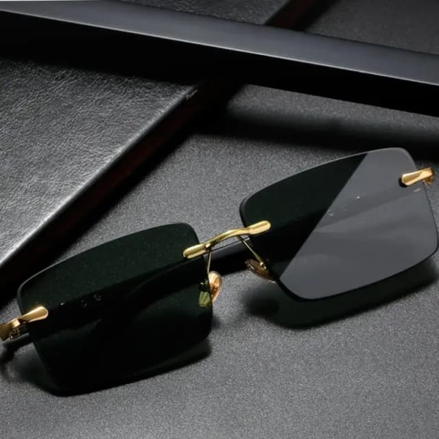 FNCXGE Korean Style Frameless Sunglasses for Women  Trendy Rectangle UV400 Protection Shades